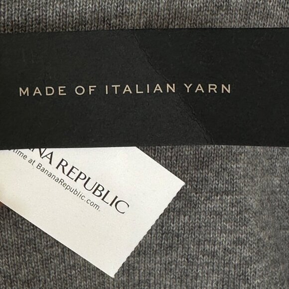 NEW Banana Republic Womens Gray Cashmere Wool Ruffle Sleeve Sweater Size XS - Picture 5 of 9